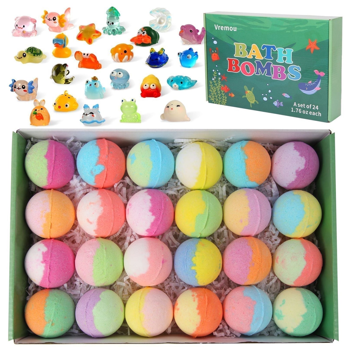 🛁 SCONTO DEL 60% | 🌊 Bombe da bagno a tema oceano | 60 g*12 pezzi, idea regalo divertente e per un bagno schiumoso ✨