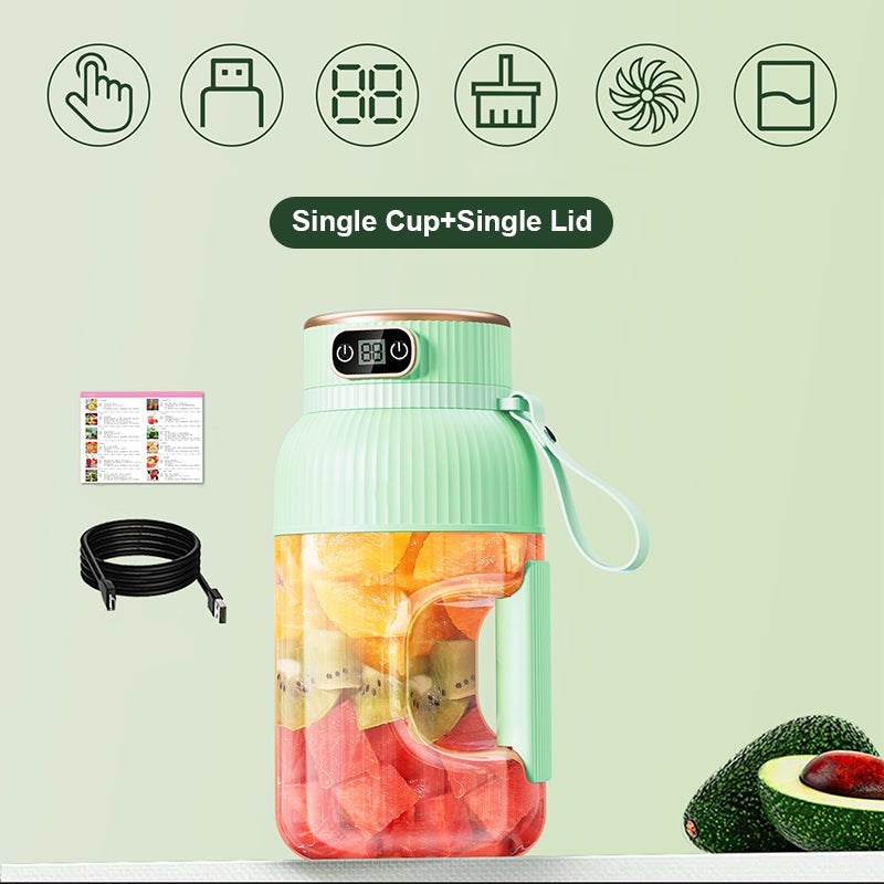 Spremiagrumi 2 in 1 🍹 Bevi subito dopo aver estratto il succo. Grande capacità, display digitale, design con lame multiple. Portatile e indispensabile per la palestra e le attività all'aperto 🏋️