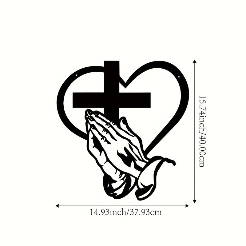 🔈🔈Sconto del 60%✝️Decorazione murale a forma di croce cristiana a forma di cuore: un simbolo di fede e amore