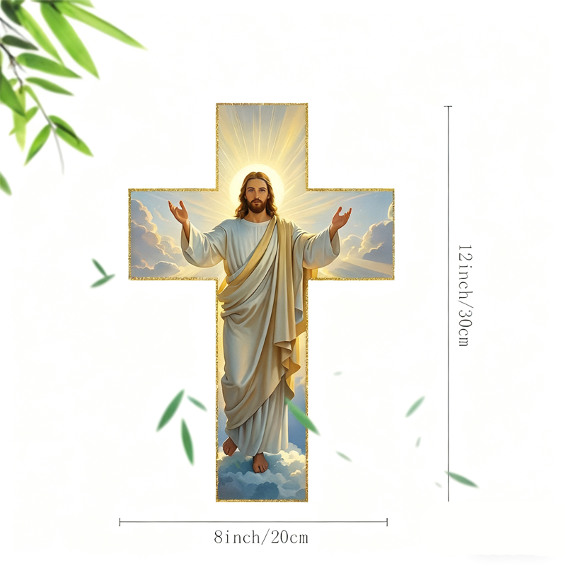 ✝️Acquista di più, ottieni di più✨Retro Gesù Cristo Wall Cross Decor - Vintage Design in legno con simbolismo della fede per accento di casa spirituale 🌟🕊️