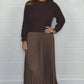 🔈🔈Offerta limitata - 60% di sconto🎉🎁Women's Solid Color Long Sleeve Jumper & Pleated Bottom Dress