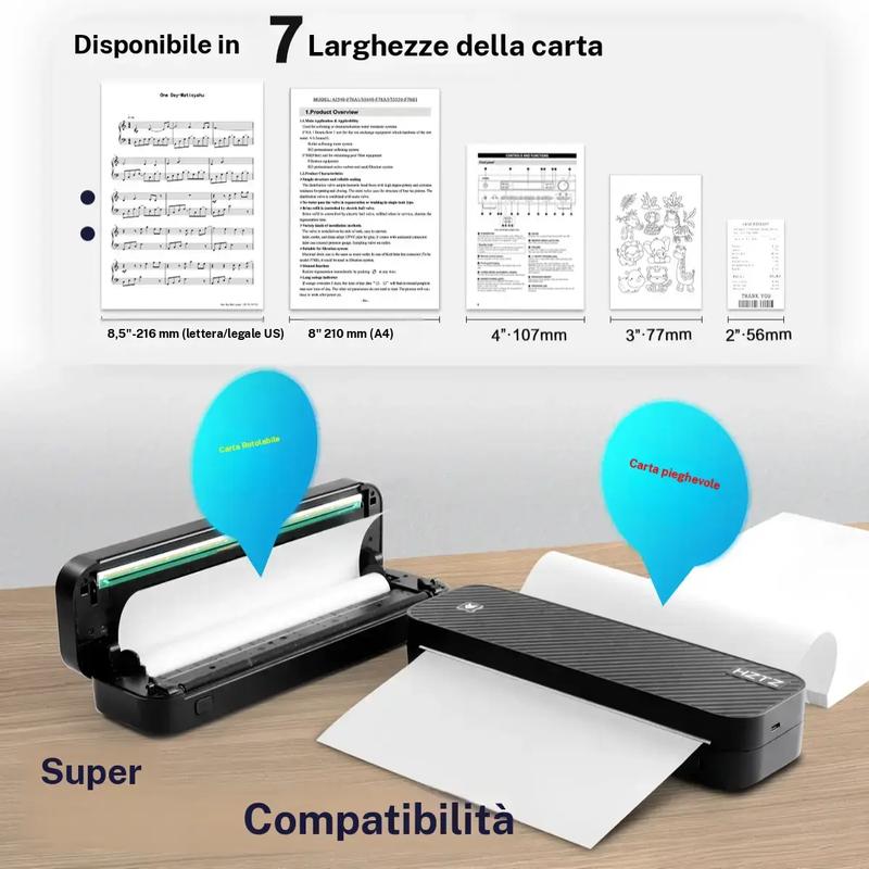 🔈🔈 SCONTO DEL 60%! 🔥Stampante termica portatile Bluetooth D810 - Ideale per studi di tatuaggi e uffici 🖨️📱