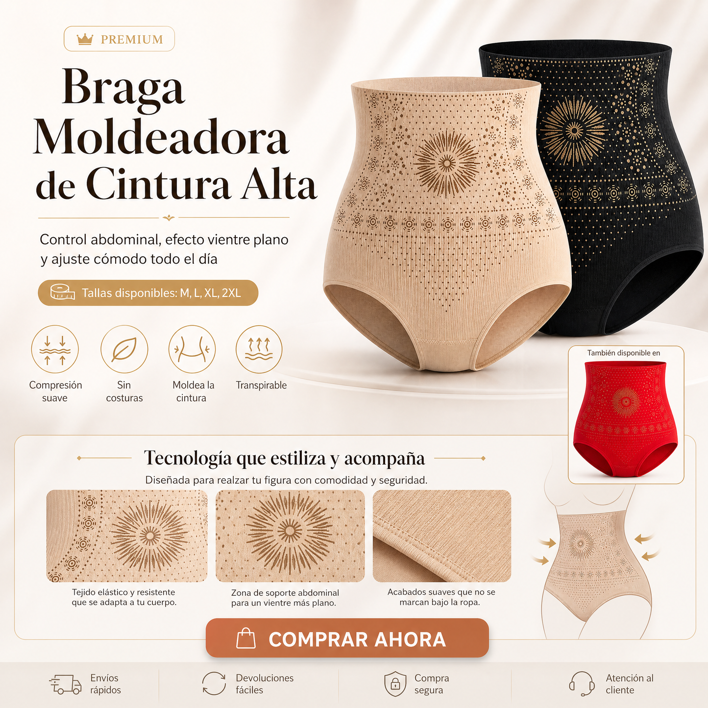 🥳👖 Slip modellanti a vita alta – Slip modellanti con effetto compressivo per una vita ben definita 💞