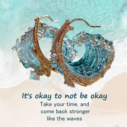 ❄️60% di sconto🌊Set elegante con collana, anello e orecchini blu