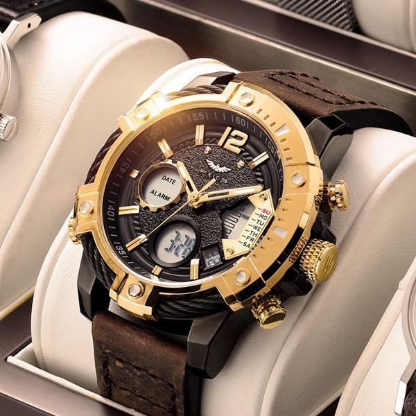 ⌚Orologio sportivo da uomo al quarzo multifunzionale con doppio display, impermeabile fino a 3 ATM