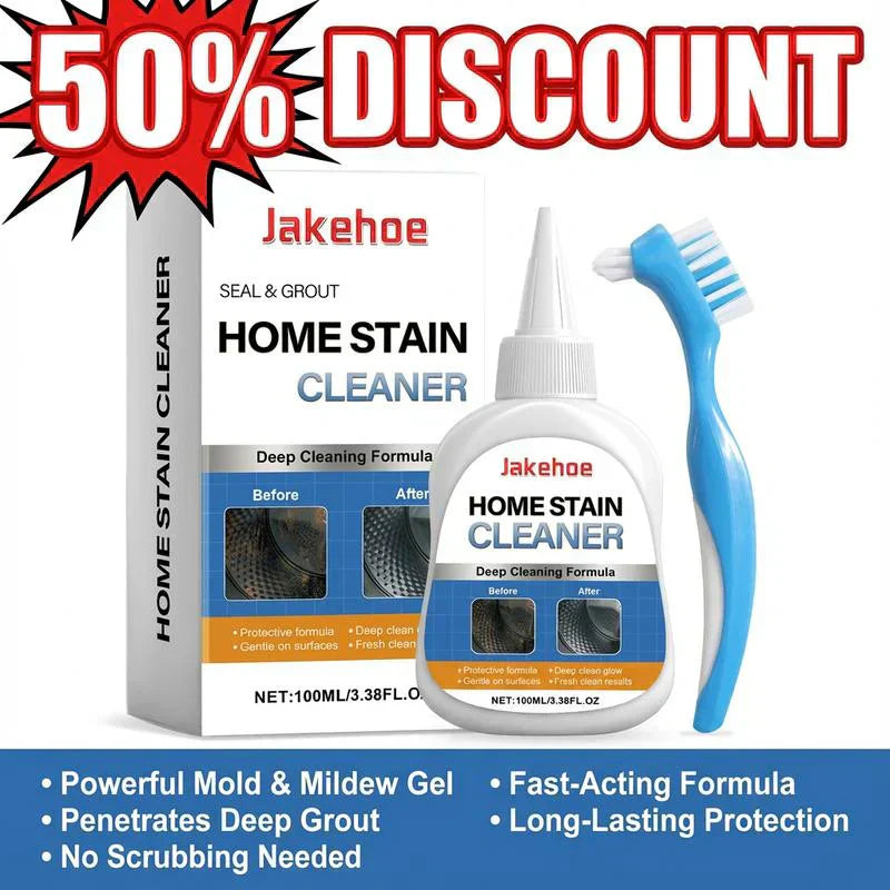 🔥OFFERTA LIMITATA 60% DI SCONTO!!💥Gel antimuffa con spazzola abrasiva – Detergente potente per macchie di muffa su guarnizioni della lavatrice, silicone della doccia, fughe delle piastrelle e bagno