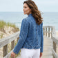 🧥 SCONTO DEL 50%!! 🌸 Giacca in denim da donna con volant e apertura frontale – Leggera e femminile – Versatile ed elegante 👗