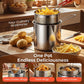 🔥 OFFERTA SPECIALE: 50% DI SCONTO! 🍳 Friggitrice multifunzione in acciaio inossidabile 304 – Friggi, rosola, lessa e stufa tutto in un unico recipiente ✨