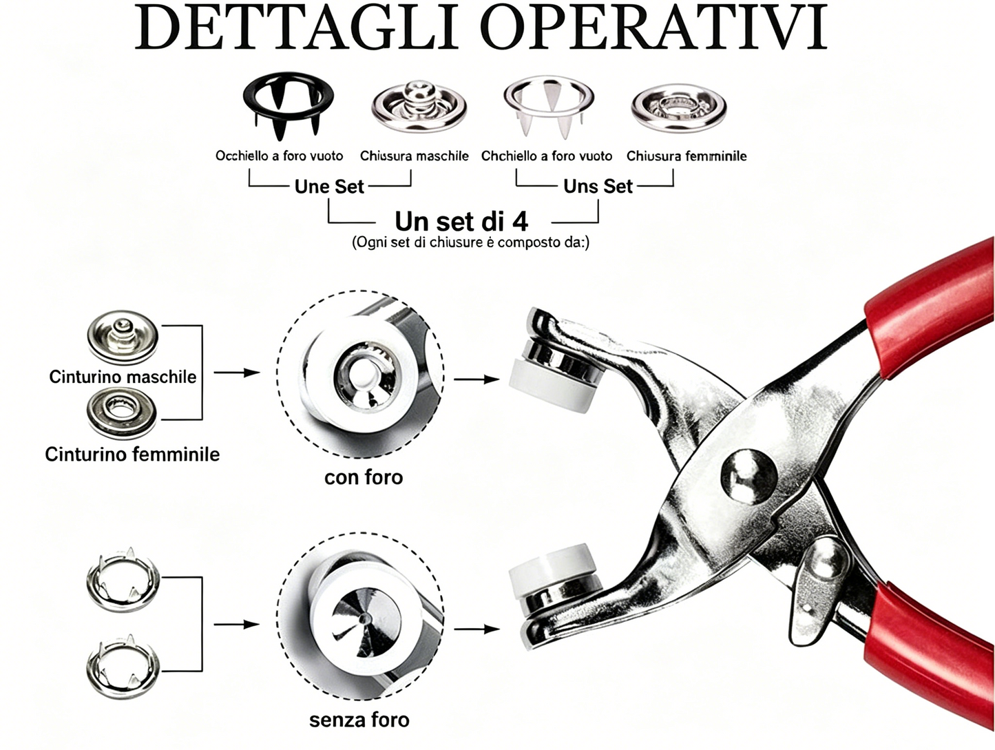 🧵50% DI SCONTO! 🔘 Kit fai da te per l'applicazione di bottoni – Set completo di attrezzi, facile da usare e per rinforzare i tuoi capi ✂️