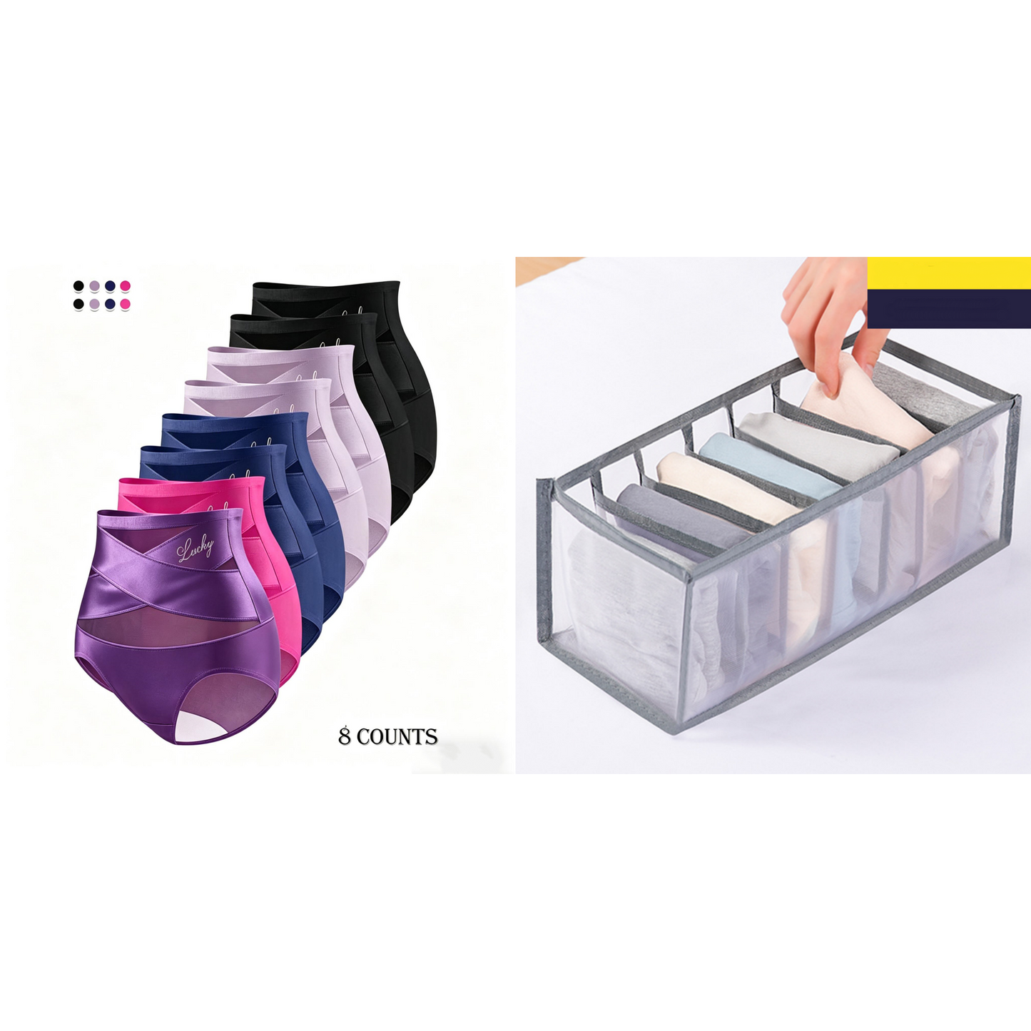 🌸 Ultimo giorno – COMPRA 1, PRENDI 2 GRATIS ✨ Mutandine a vita alta con controllo pancia incrociato, taglie forti