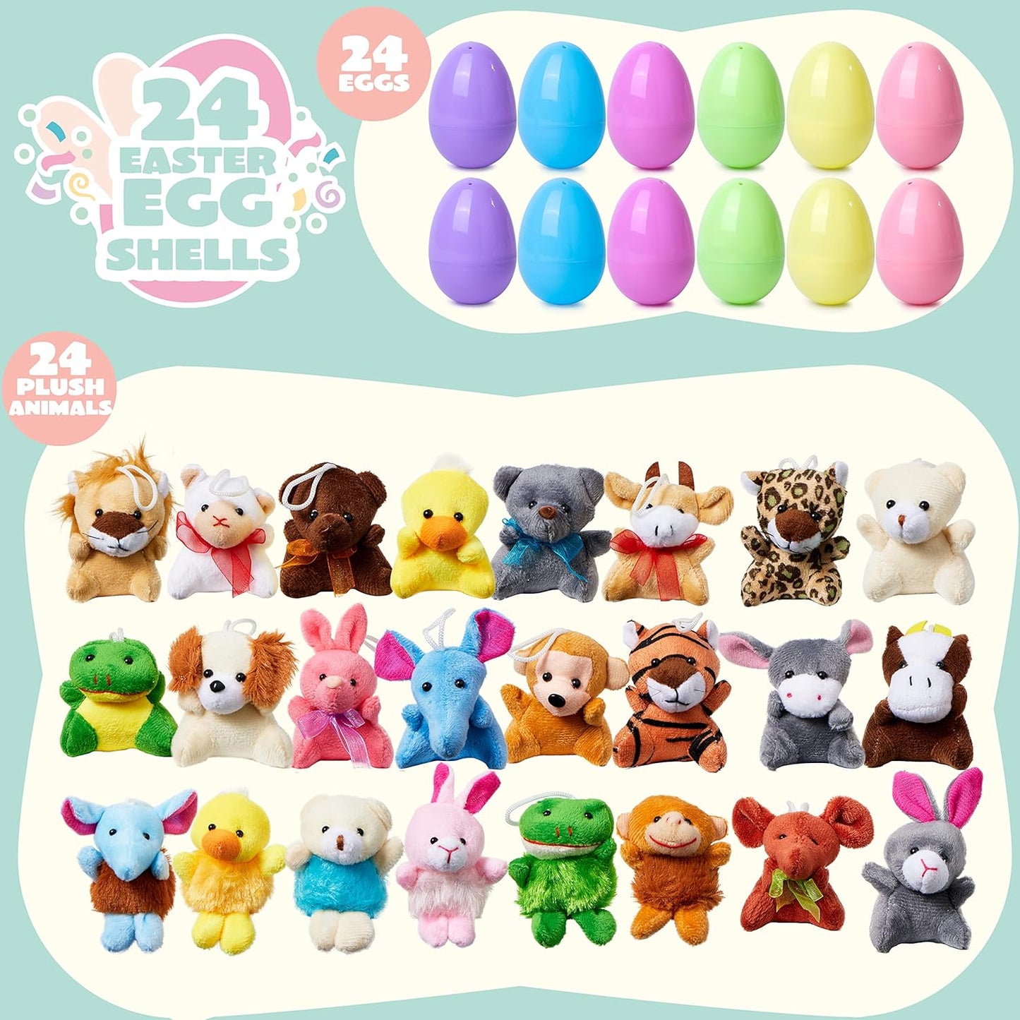 🐰SCONTO DEL 60% ORA! 🥚 Uova di Pasqua pre-riempite con peluche all'interno – Morbide e colorate, perfette per la caccia alle uova 🐣