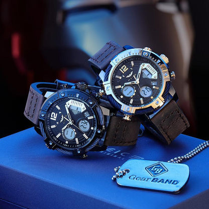 ⌚Orologio sportivo da uomo al quarzo multifunzionale con doppio display, impermeabile fino a 3 ATM