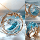 ❄️60% di sconto🌊Set elegante con collana, anello e orecchini blu