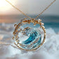 ❄️60% di sconto🌊Set elegante con collana, anello e orecchini blu