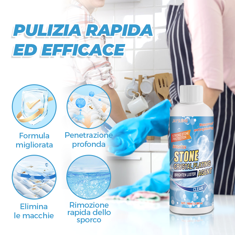 ✨ Miglioratore di cristallo anticorrosione in pietra (Rimuove efficacemente ossidazione, ruggine e macchie)