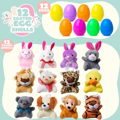 🐰SCONTO DEL 60% ORA! 🥚 Uova di Pasqua pre-riempite con peluche all'interno – Morbide e colorate, perfette per la caccia alle uova 🐣