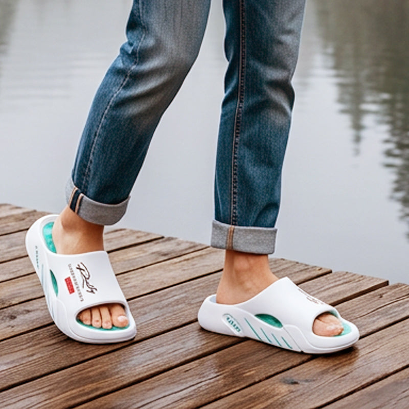 ☁️🦶 Pantofole in memory foam | Supporto per l'arco plantare, antiscivolo, adatte all'uso su superfici asciutte e bagnate, facili da indossare e togliere, eleganti e versatili