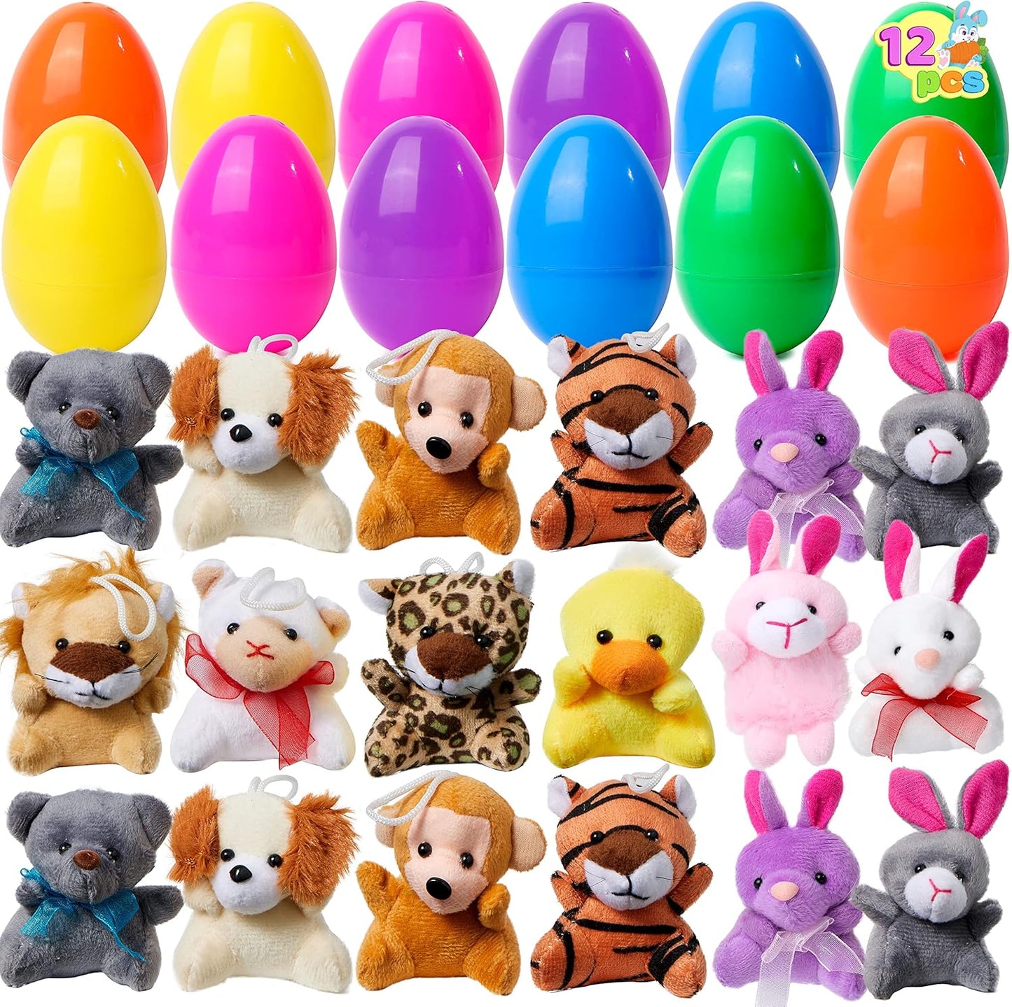 🐰SCONTO DEL 60% ORA! 🥚 Uova di Pasqua pre-riempite con peluche all'interno – Morbide e colorate, perfette per la caccia alle uova 🐣
