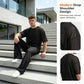 🔥 SCONTO DEL 50%! 🔥 Set da 2 pezzi composto da maglietta e pantaloni a zampa per uomo