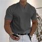 👕SCONTO DEL 60% ORA! 💎 T-shirt da uomo a maniche corte con scollo a V, stile business, in misto cotone traspirante, vestibilità classica e disponibile fino alla taglia 5XL ✨