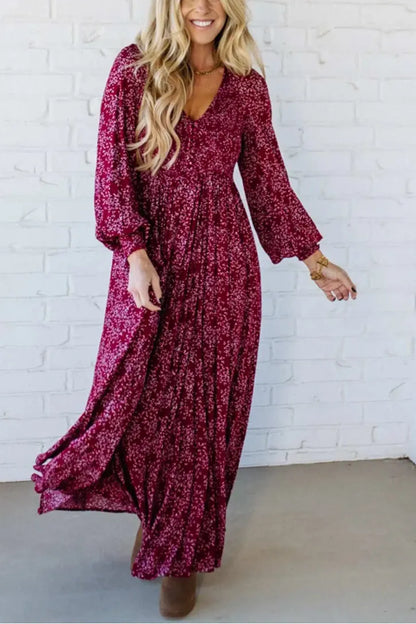🌺60% DI SCONTO ORA! ✨ Abito lungo da donna in rayon floreale con fodera in vita e arricciatura – Vestibilità perfetta, tessuto leggero ed elegante stile boho 💃
