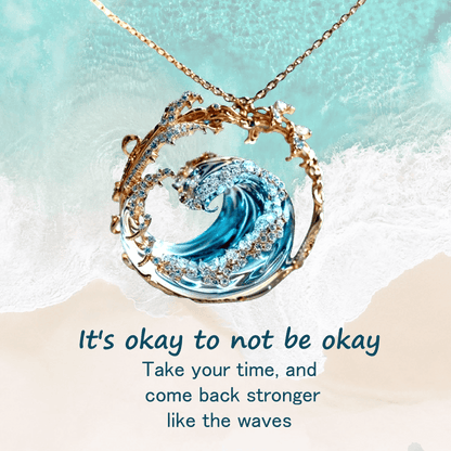 ❄️60% di sconto🌊Set elegante con collana, anello e orecchini blu