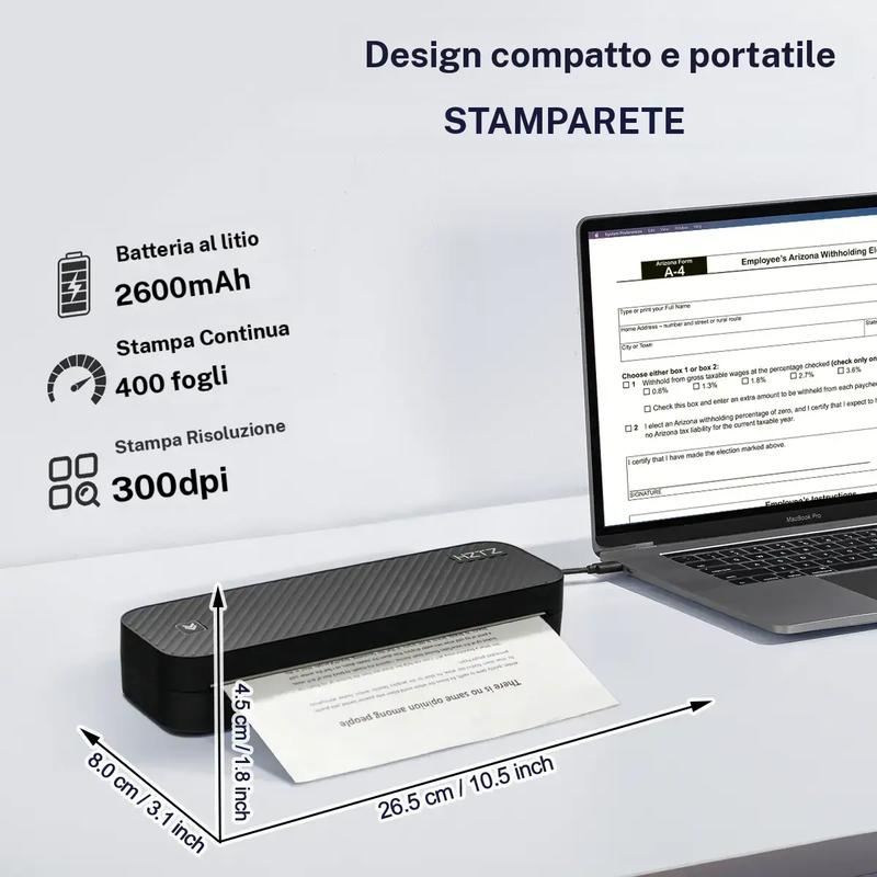 🔈🔈 SCONTO DEL 60%! 🔥Stampante termica portatile Bluetooth D810 - Ideale per studi di tatuaggi e uffici 🖨️📱
