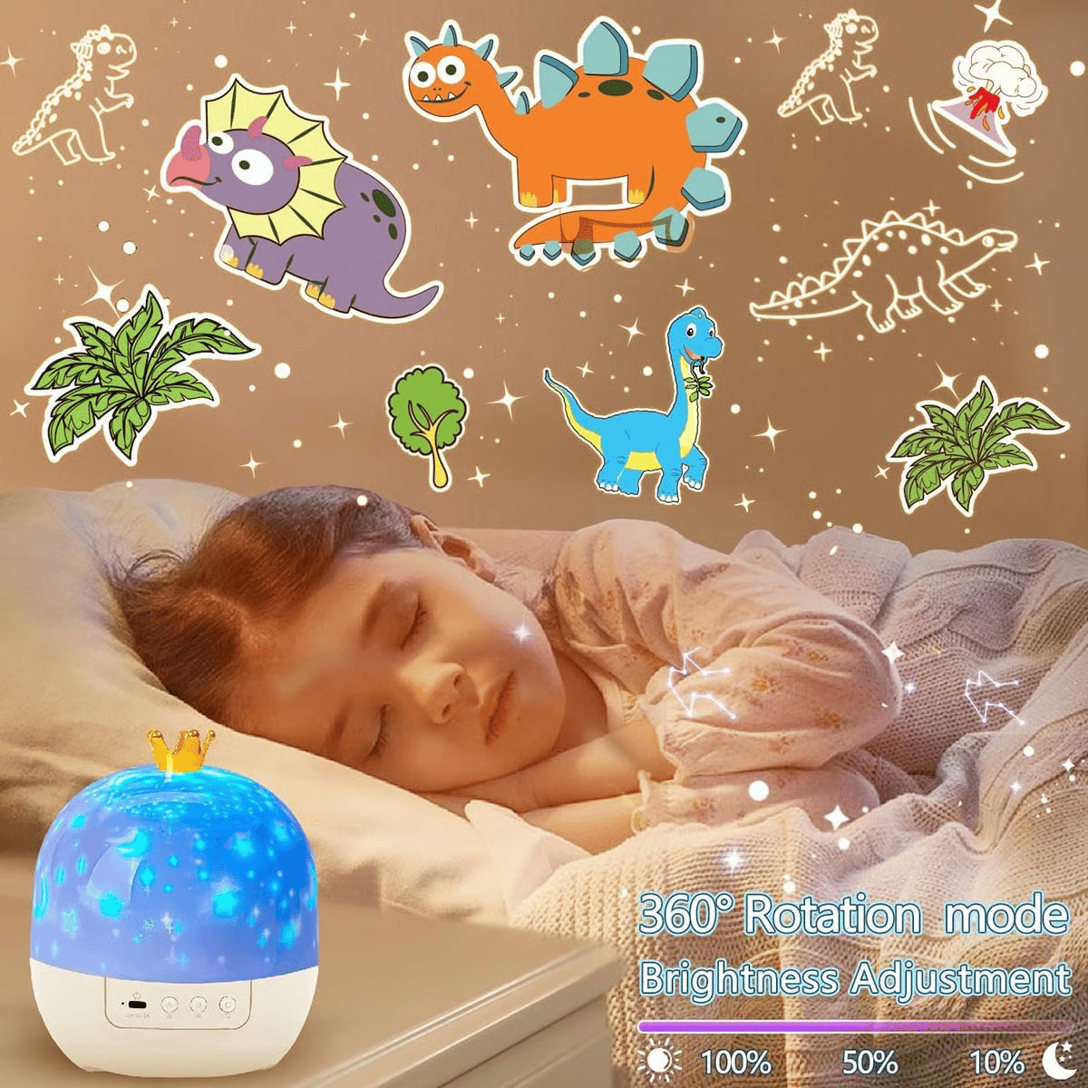 🎃👻PROMOZIONE ULTIMO GIORNO - 55% DI SCONTO💜Proiettore notturno per bambini con 15 set di pellicole🔋Ricarica Type-C