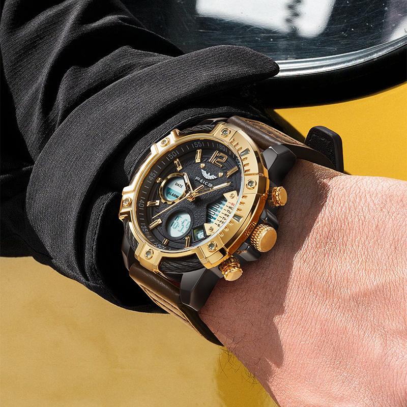 ⌚Orologio sportivo da uomo al quarzo multifunzionale con doppio display, impermeabile fino a 3 ATM