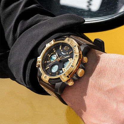 ⌚Orologio sportivo da uomo al quarzo multifunzionale con doppio display, impermeabile fino a 3 ATM