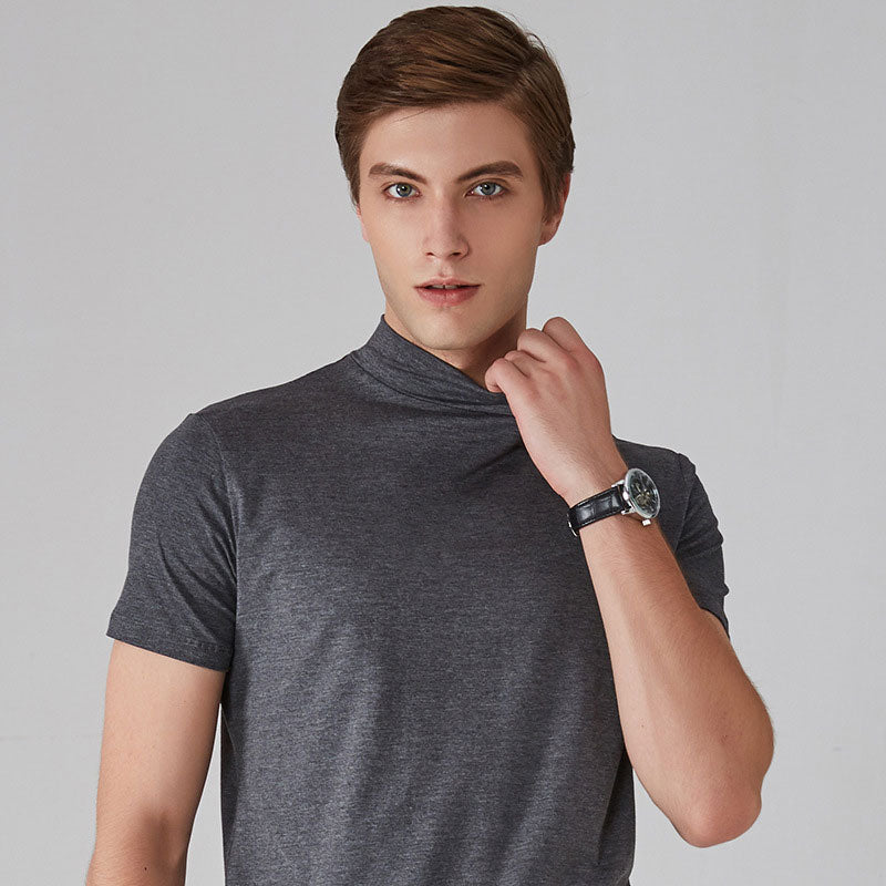 🔈🔈2026 Saldi - 60% DI SCONTO🎁T-shirt slim fit con collo alto da uomo