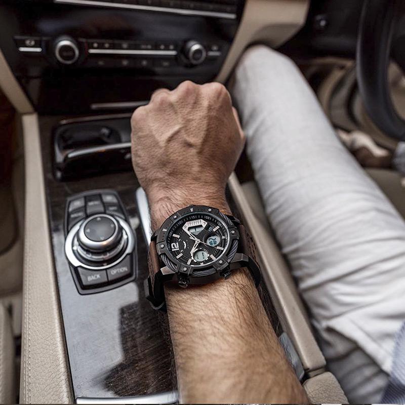 ⌚Orologio sportivo da uomo al quarzo multifunzionale con doppio display, impermeabile fino a 3 ATM