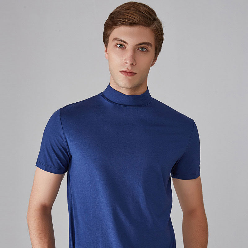 🔈🔈2026 Saldi - 60% DI SCONTO🎁T-shirt slim fit con collo alto da uomo