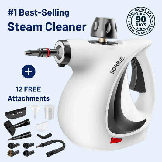 🧼 SCONTO DEL 60%! 🚿 Pulitore a vapore portatile – Aumento della pressione, multisuperficie e set da 12 pezzi – Senza sostanze chimiche, igienico e pulizia profonda ✨