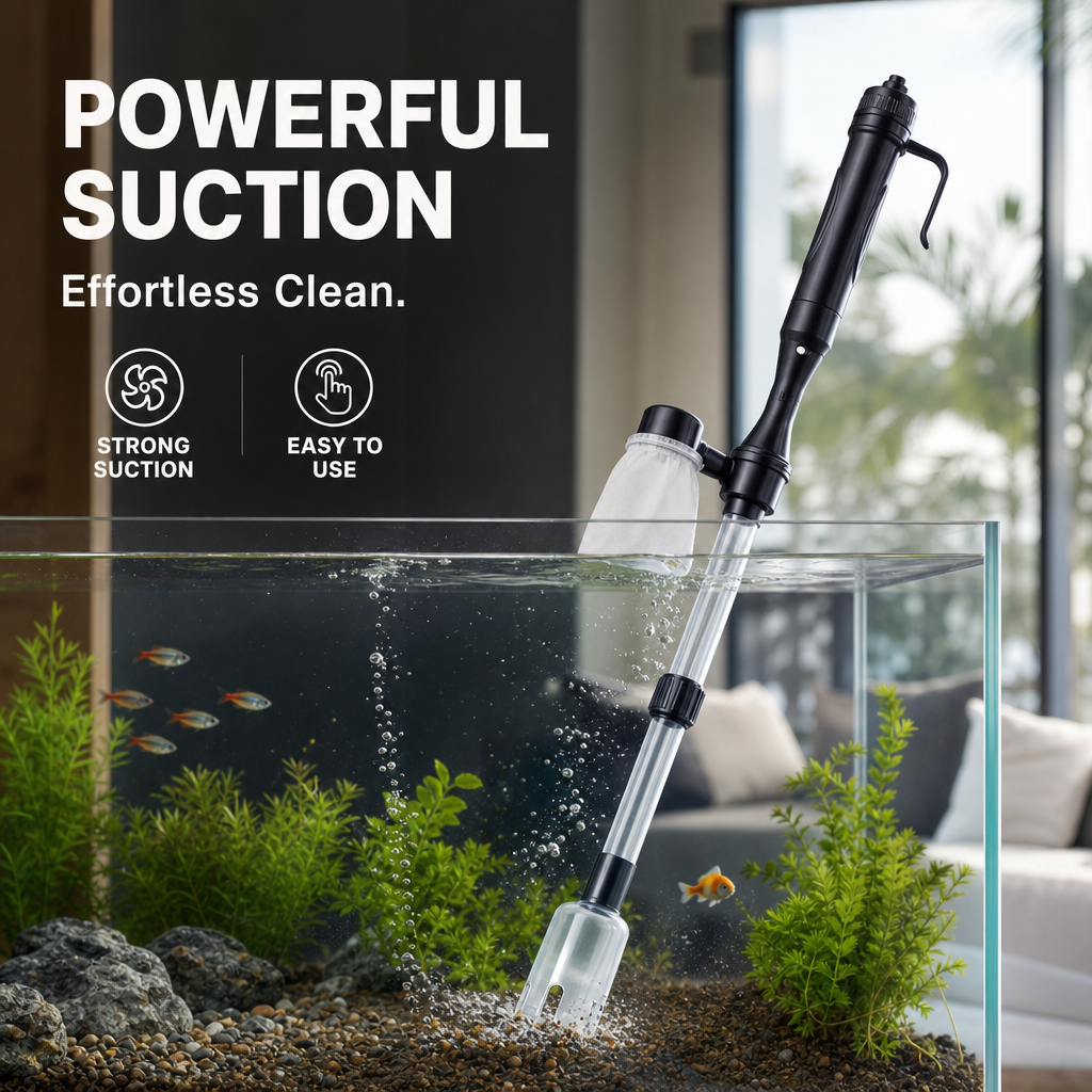 ✨ Pulitore Elettrico per Ghiaia Acquario 🐠🧹 - Pulizia Rapida e Senza Sforzo 💧