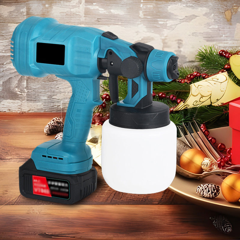 Pistola a spruzzo elettrica senza fili ⚡ 800 ml/minuto per spruzzare senza interruzioni 💪 Ricaricabile, senza fili, spruzza da qualsiasi angolazione senza perdite. Perfetta per mobili, recinzioni e muri 🏠