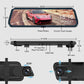 👁️Telecamera di retromarcia e dashcam da 10 pollici con schermo completamente touchscreen – Visione notturna HD 1080P, doppio obiettivo – ideale per guidare e parcheggiare in sicurezza🚗📹