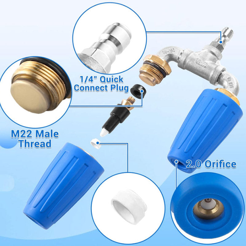 🎯🔥 Offerta speciale: 60% di sconto! 🚿 Ugello turbo in acciaio inossidabile 🌟 – Perfetto per terrazze, automobili e facciate 🏡🚗