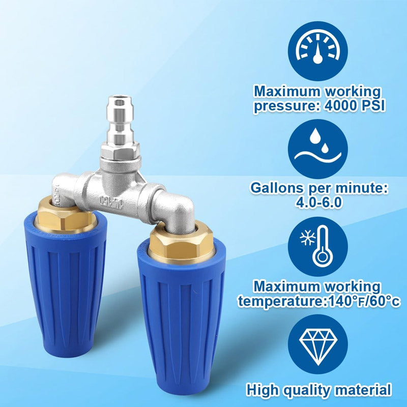 🎯🔥 Offerta speciale: 60% di sconto! 🚿 Ugello turbo in acciaio inossidabile 🌟 – Perfetto per terrazze, automobili e facciate 🏡🚗