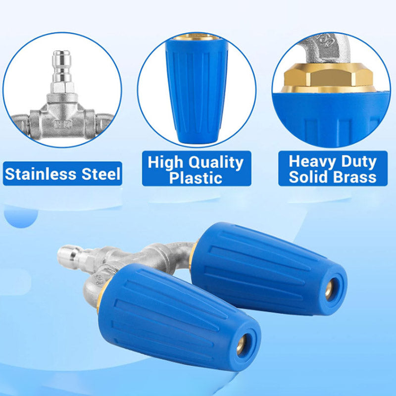 🎯🔥 Offerta speciale: 60% di sconto! 🚿 Ugello turbo in acciaio inossidabile 🌟 – Perfetto per terrazze, automobili e facciate 🏡🚗