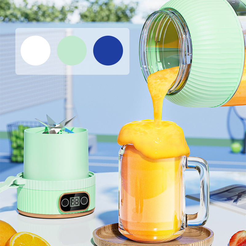 Spremiagrumi 2 in 1 🍹 Bevi subito dopo aver estratto il succo. Grande capacità, display digitale, design con lame multiple. Portatile e indispensabile per la palestra e le attività all'aperto 🏋️