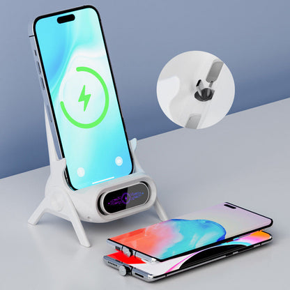 📱 SCONTO DEL 60%! ✨ Supporto per telefono con caricatore rapido wireless - Regolazione universale e rotazione a 360°, ideale per viaggi o ufficio 🚗📦