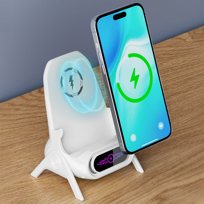 📱 SCONTO DEL 60%! ✨ Supporto per telefono con caricatore rapido wireless - Regolazione universale e rotazione a 360°, ideale per viaggi o ufficio 🚗📦
