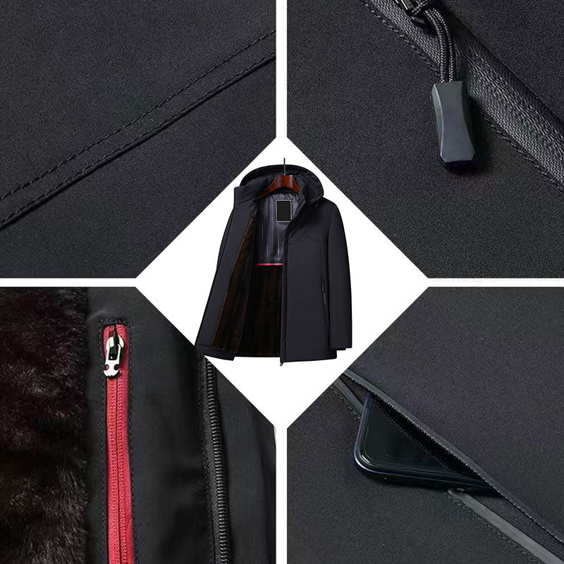 🧥 ORA 60% DI SCONTO! 🔥 Parka con cappuccio da uomo - Isolato e impermeabile, massimo comfort invernale