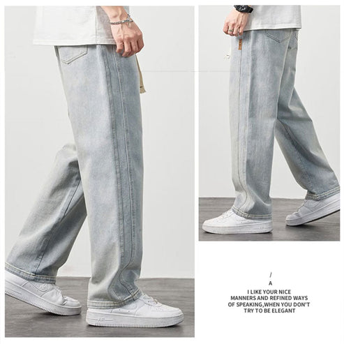 🔈🔈SCONTO DEL 60%!!🔥Jeans larghi e dritti da uomo👖💥