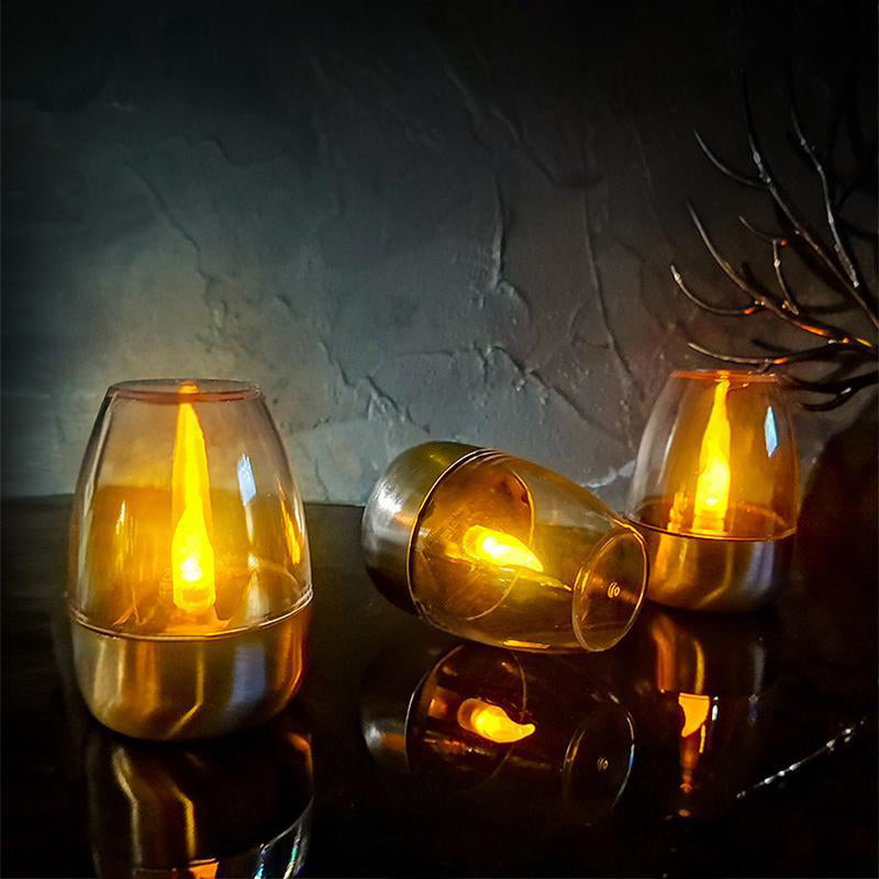 🕯️ ACQUISTA 2 E RICEVI 1 GRATIS! ☀️ Confezione da 6 lampade da tavolo a LED solari – Senza fiamma e impermeabili, accensione/spegnimento automatico con sensore crepuscolare per giardino e feste 🏕️