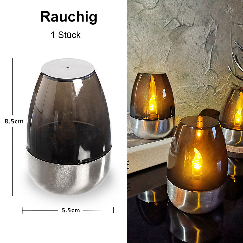 🕯️ ACQUISTA 2 E RICEVI 1 GRATIS! ☀️ Confezione da 6 lampade da tavolo a LED solari – Senza fiamma e impermeabili, accensione/spegnimento automatico con sensore crepuscolare per giardino e feste 🏕️