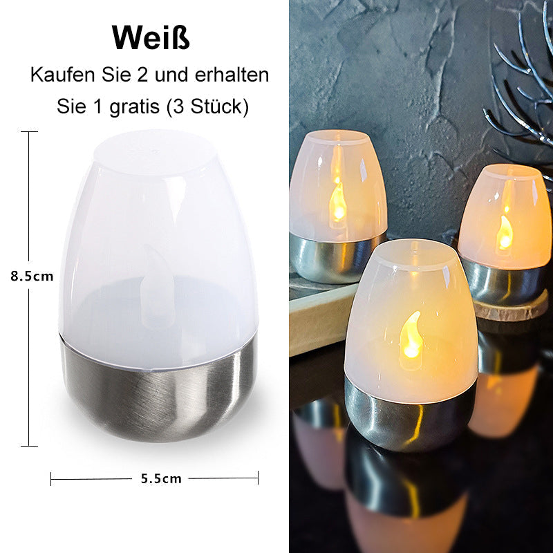 🕯️ ACQUISTA 2 E RICEVI 1 GRATIS! ☀️ Confezione da 6 lampade da tavolo a LED solari – Senza fiamma e impermeabili, accensione/spegnimento automatico con sensore crepuscolare per giardino e feste 🏕️
