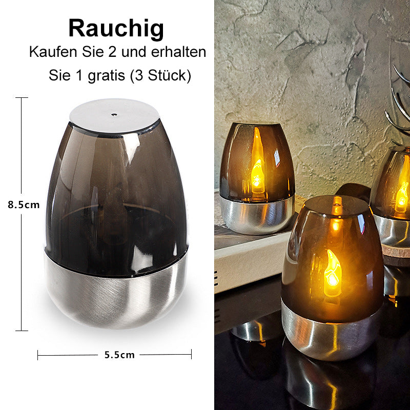 🕯️ ACQUISTA 2 E RICEVI 1 GRATIS! ☀️ Confezione da 6 lampade da tavolo a LED solari – Senza fiamma e impermeabili, accensione/spegnimento automatico con sensore crepuscolare per giardino e feste 🏕️