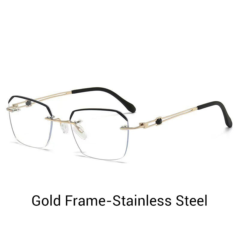 🔥50% DI SCONTO🔍 Occhiali senza montatura con filtro luce blu | Tecnologia avanzata di filtraggio della luce blu · 👓 Design elegante senza montatura · Perfetti sia per l'uso quotidiano che in ambito professionale